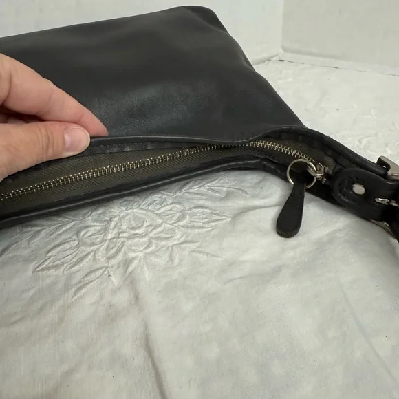 Vintage Coach 9059 RARE GRAY shoulder bag hobo shoulder bag nickel hardware - Picture 7 of 10